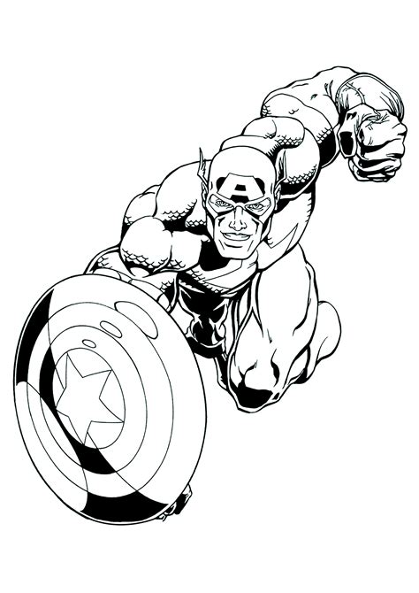 Captain America coloring book pages