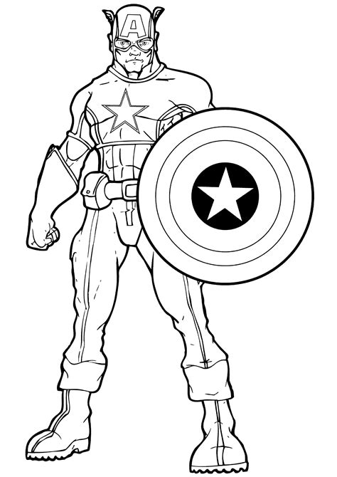 Captain America Coloring Pages 8