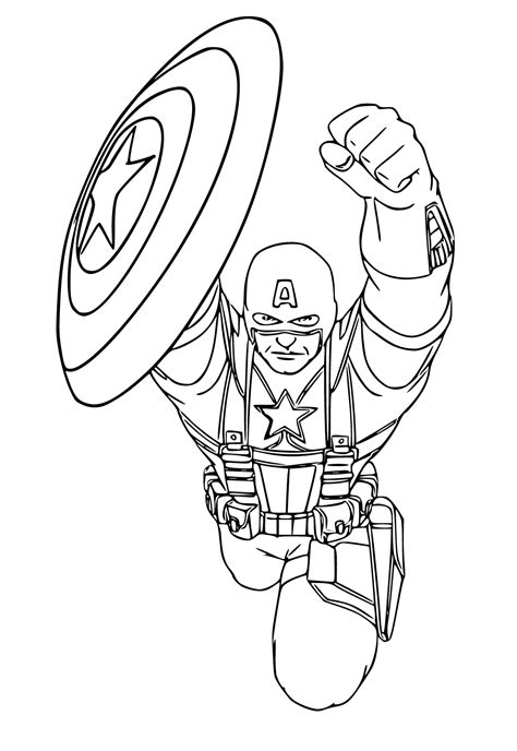 Captain America coloring pages for adults