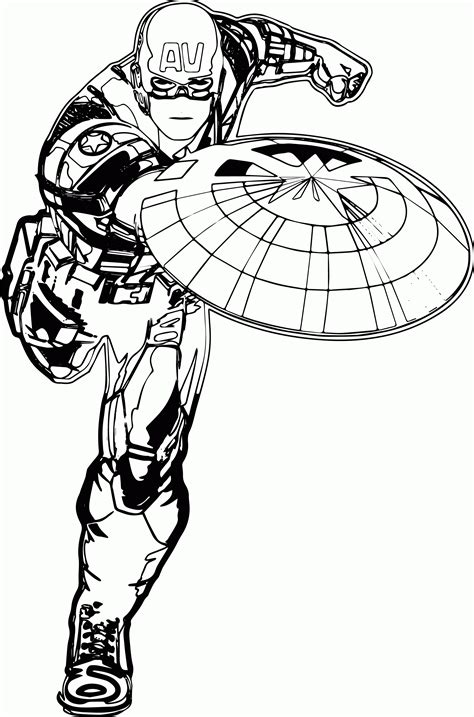 Captain America printable coloring pages for adults