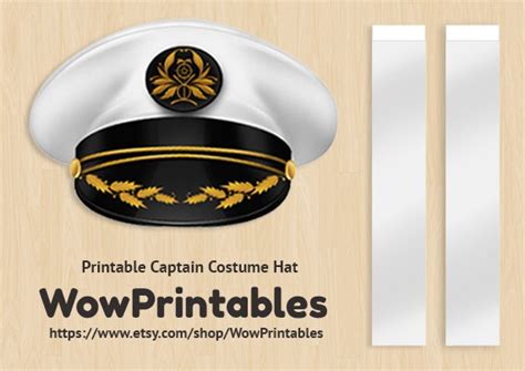 Captain hat template for costume ideas