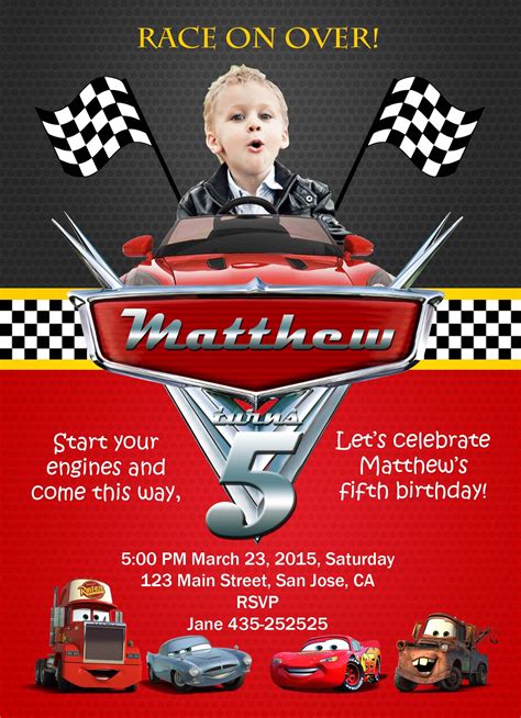 Car Birthday Invitation Designs