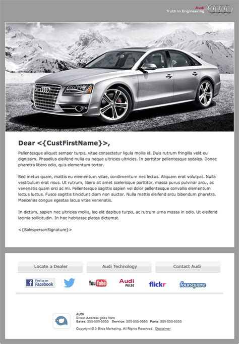 Car email templates