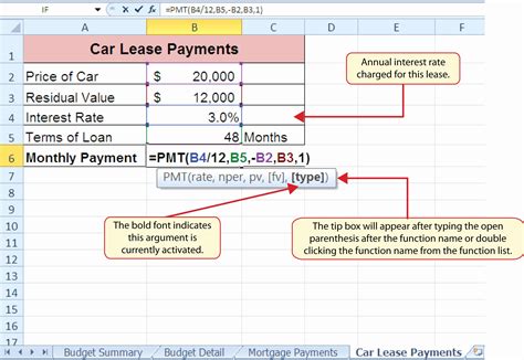 Car Loan Excel Formulas