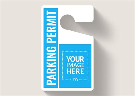 Car Mirror Hang Tag Template Design