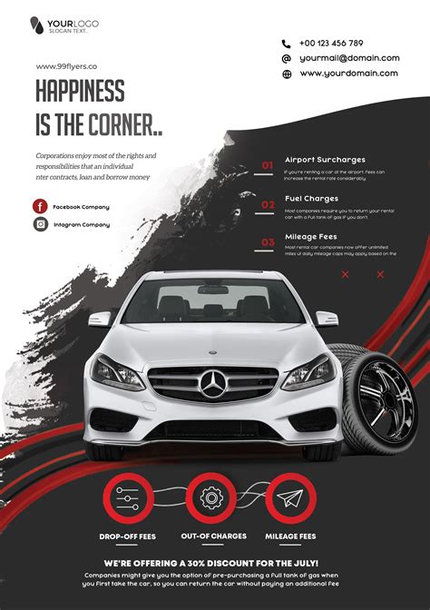 Car Rental Flyer Template Free Download