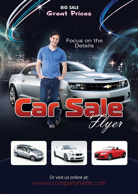 Car Sale Flyer with Photo Grid