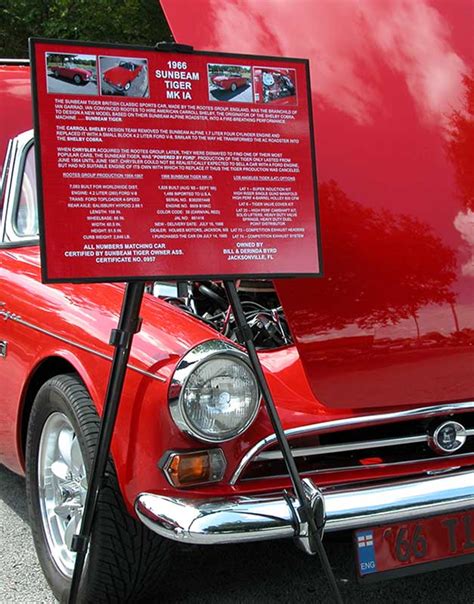 Car show display board tips