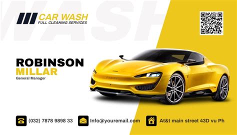 Car Wash Business Card with Personal Touch