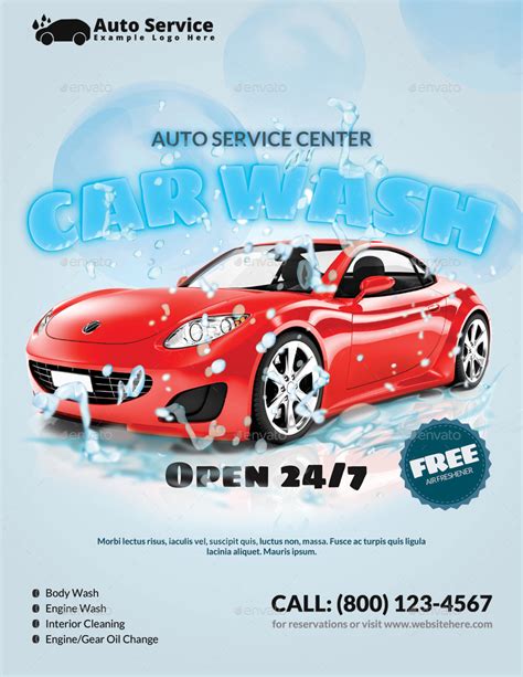 Car Wash Flyer Template Example 1