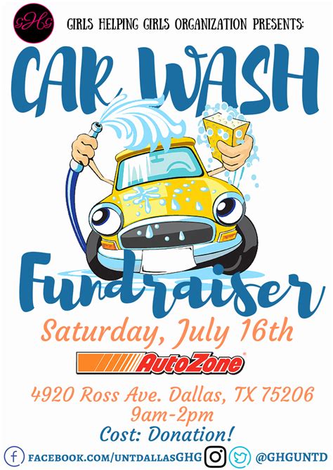 Car Wash Fundraiser Flyer Templates Free