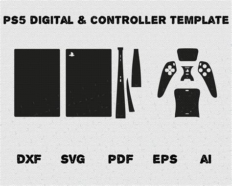 Carbon Fiber PS5 Skin Template