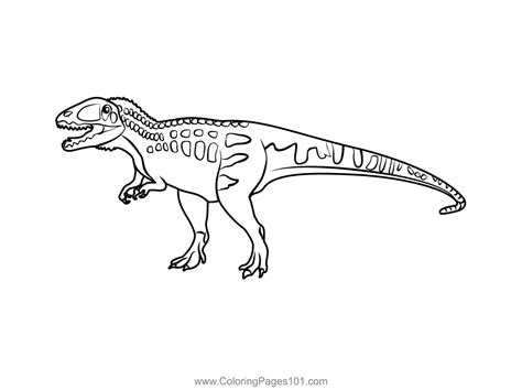 Carcharodontosaurus color by number printable