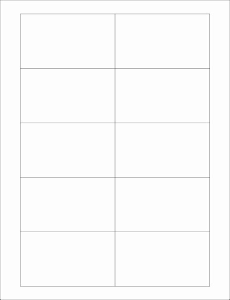 Image of card template Word document