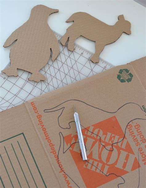 A collection of 3D cardboard animal templates