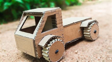 Cardboard Box Truck with Motorized Wheels