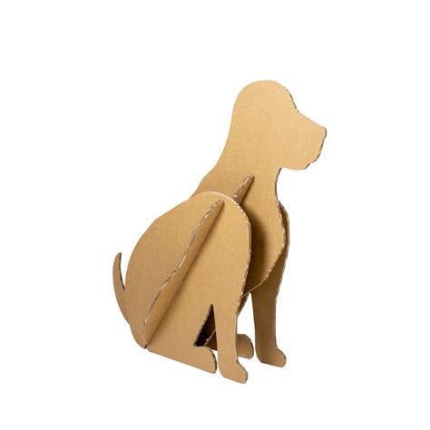 A cardboard dog template