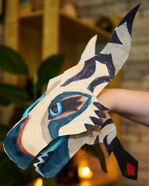 Cardboard Dragon Puppet