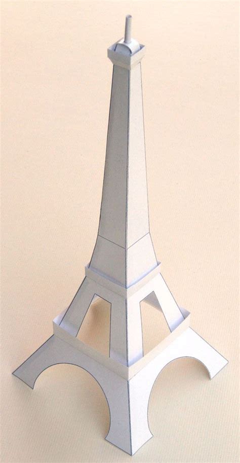 Cardboard Eiffel Tower Template with Details