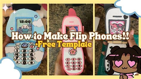 Decorative Cardboard Flip Phone Template