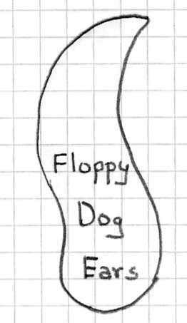 Cardboard Floppy Dog Ear Template