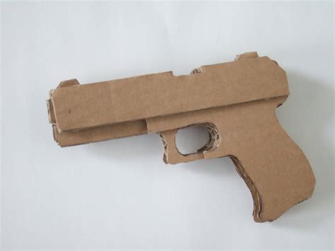 A pre-made cardboard gun template