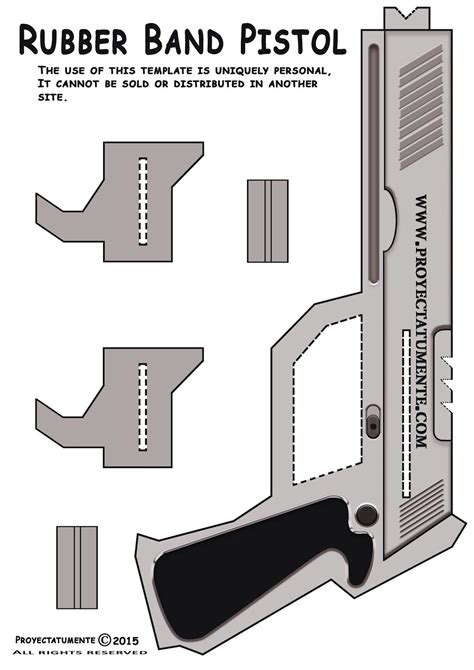 A free cardboard gun template