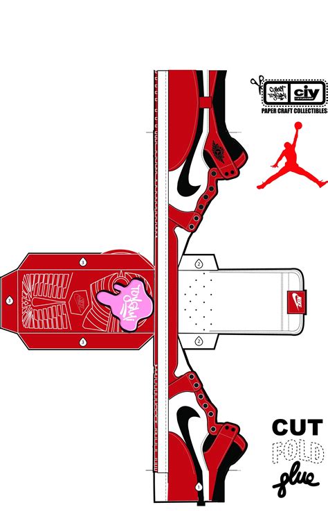 Cardboard Jordan 1 Template Design