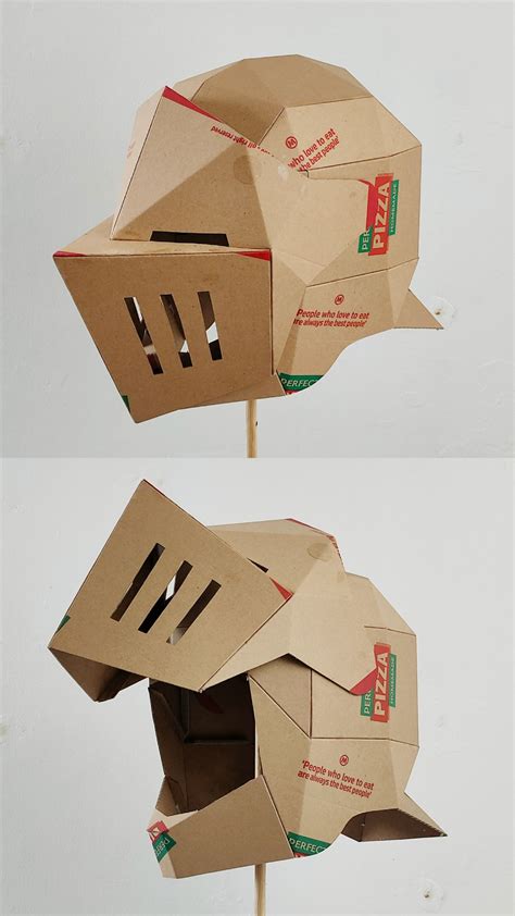 Cardboard Knight Helmet Template for Kids