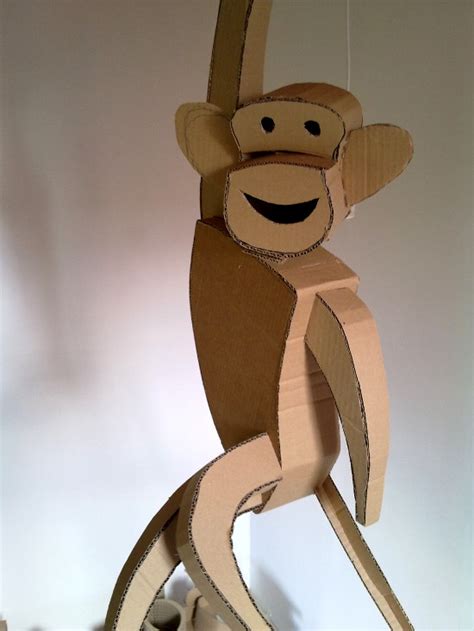 A cardboard monkey template