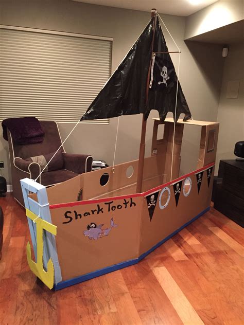 Cardboard Pirate Ship with Masts