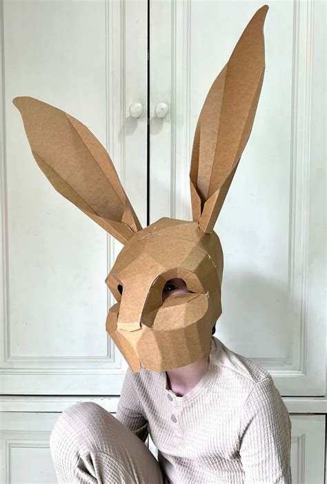 A cardboard rabbit template