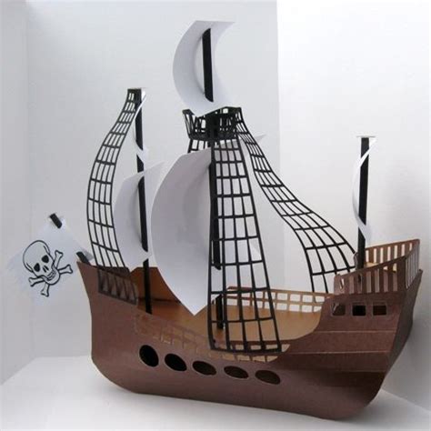 Cardboard Template Pirate Ship