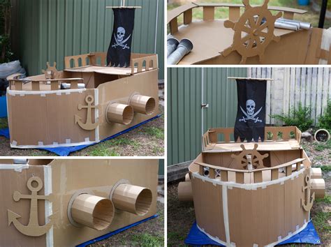 Cardboard Tube Pirate Ship