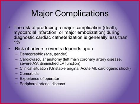 Cardiac Catheterization Complications