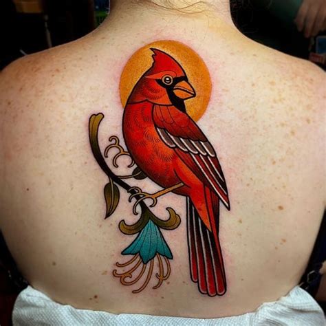 Cardinal Tattoo on Back