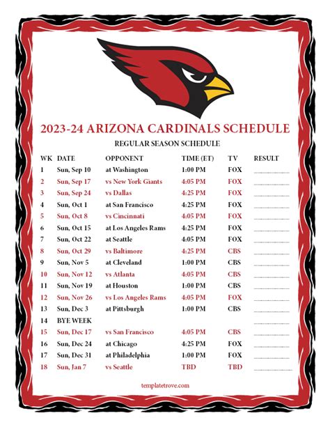 Cardinals 2023 Season Schedule Image 5