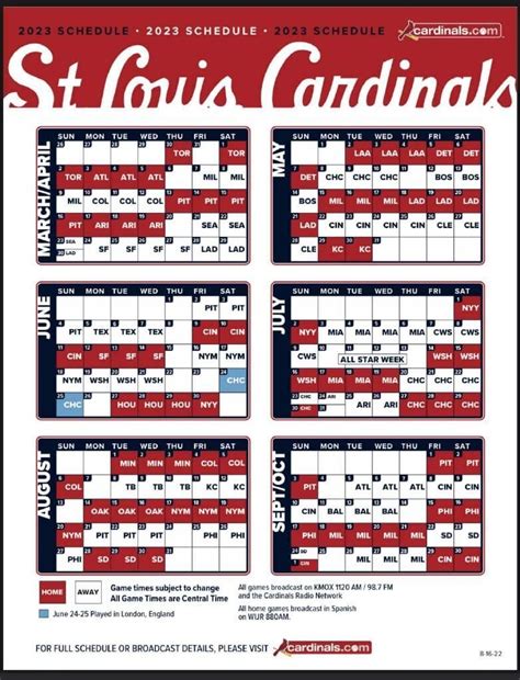 Cardinals Schedule Background