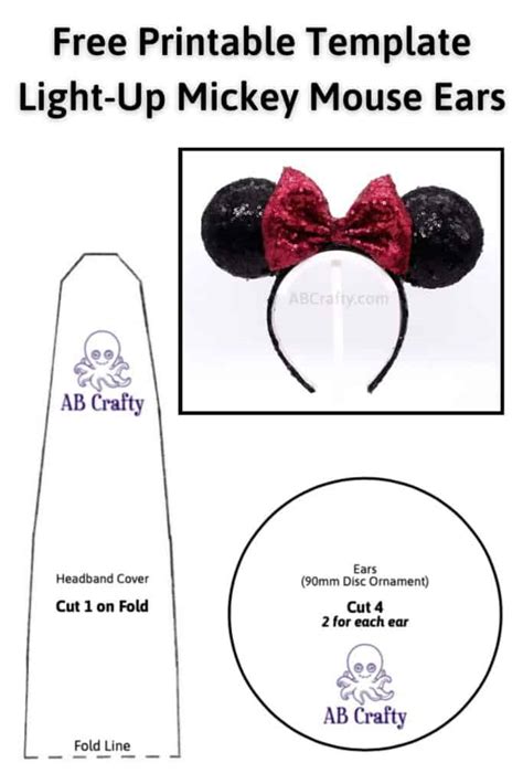 Cardstock Mouse Ears Template