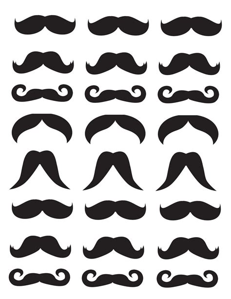 Cardstock Mustache Template