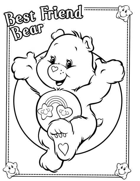 Care Bear coloring pages printable for kids fun