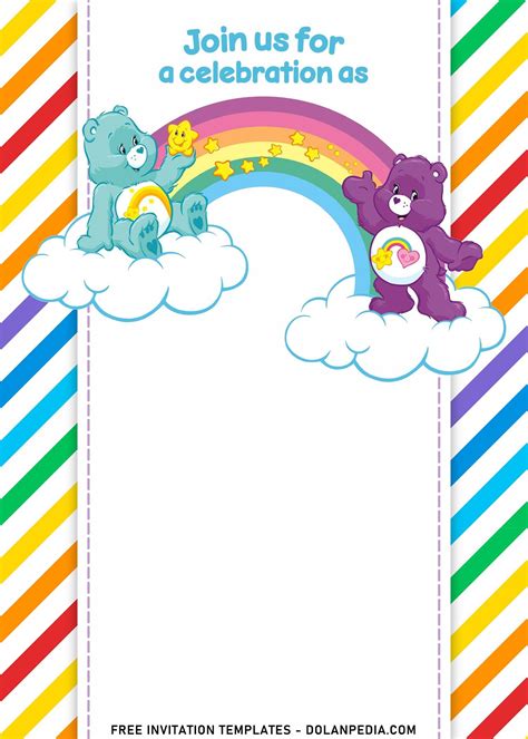 Care Bear Invitation Template Free Printable