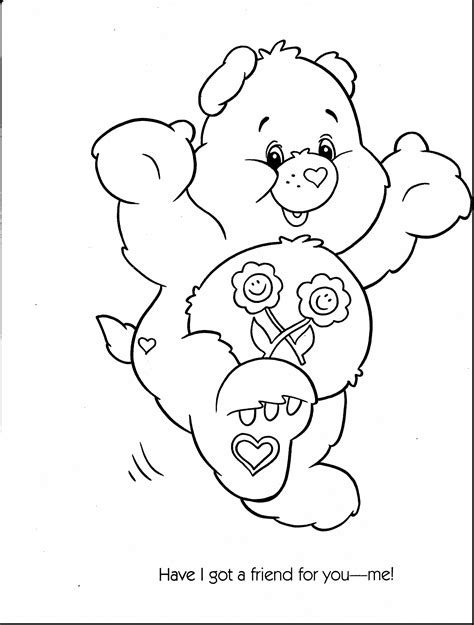 Care Bears Friend Bear Coloring Page