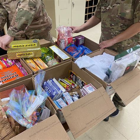 Care packages for troops