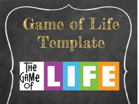 A career development Game of Life board template