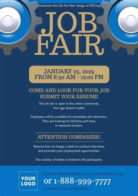 Career Fair Flyer Best Practices Example