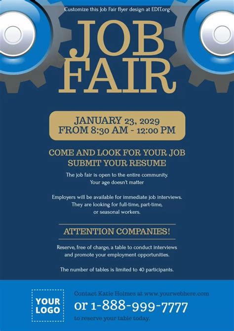 Career Fair Flyer Template Example 2