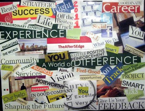 A career-focused vision board