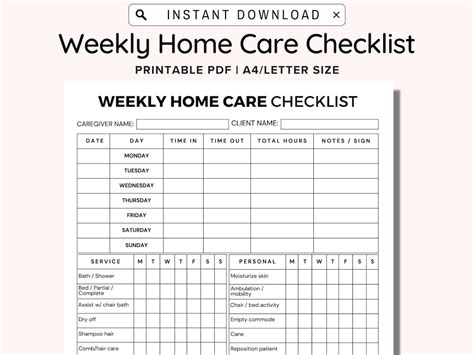 Caregiver Progress Tracking Template