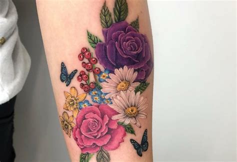 Caring for birth flower tattoo